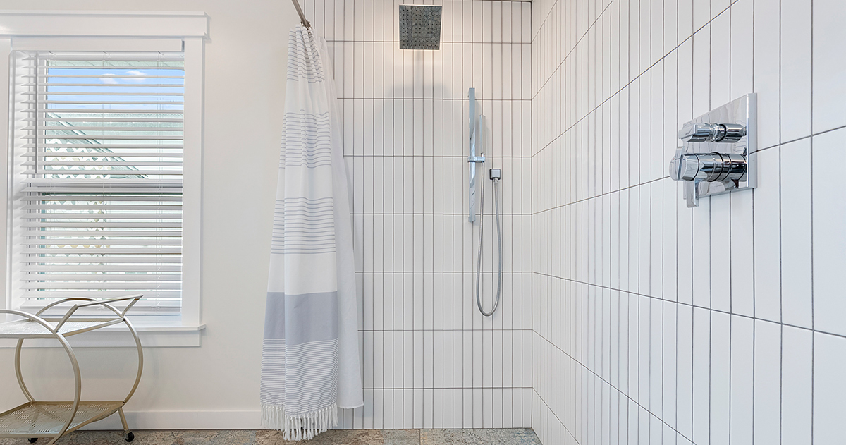 Oversized walk-in shower